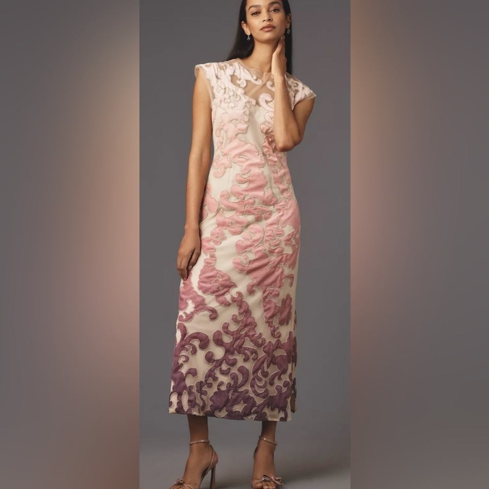 NWT Anthropology Ombré Maxi Slip Dress - Picture 2 of 16